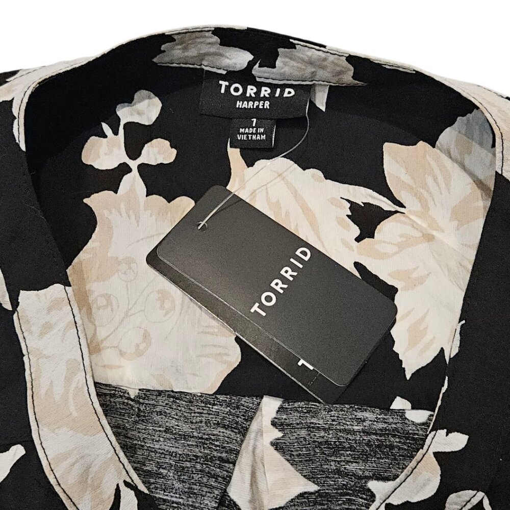 NWT Torrid Harper 3/4 Sleeve Blouse 1X/14-16 - Picture 9 of 13